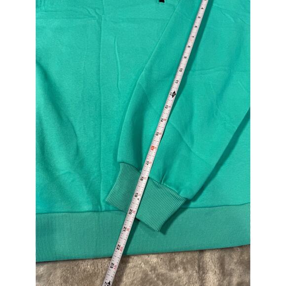 Green Mock Neck Oversized Sweatshirt Womens Size L Casual Athleisure - Picture 5 of 5